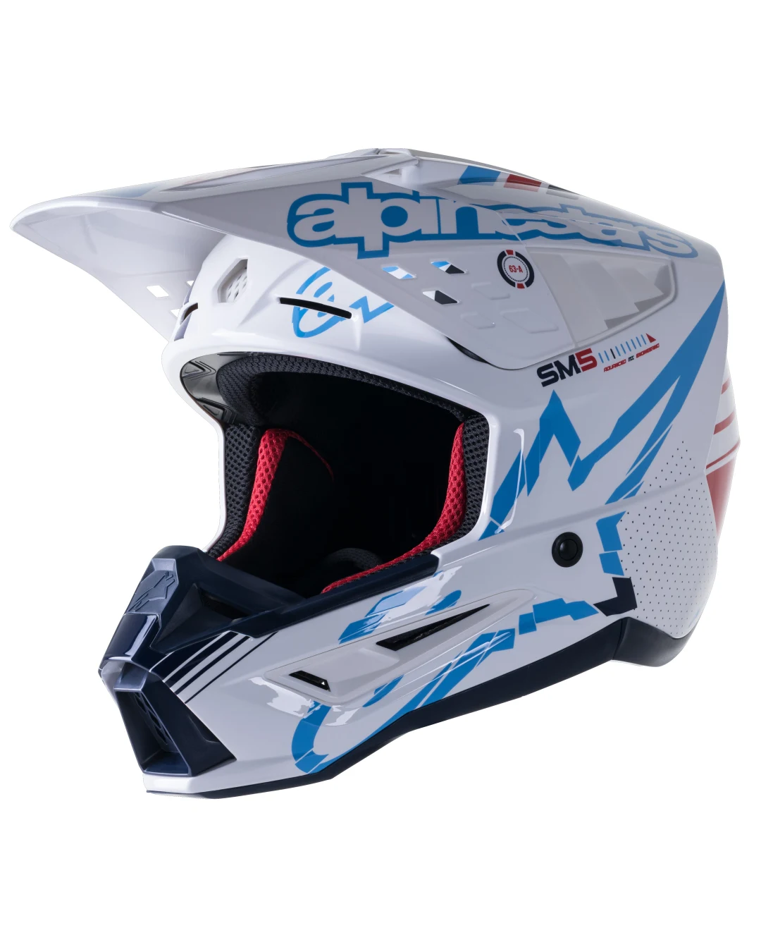 Мотокрос каска Alpinestars SM5 ACT WT/BL