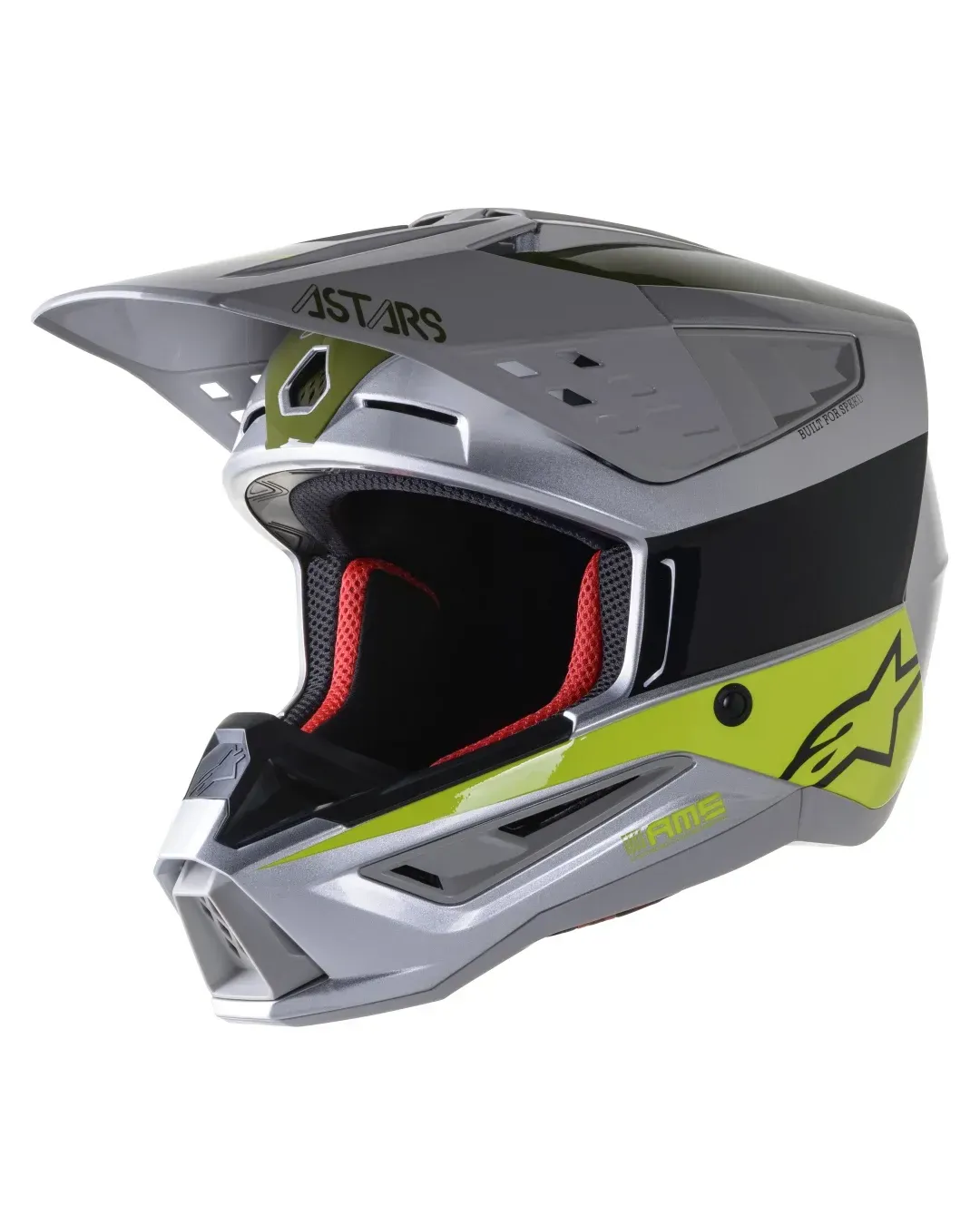 Мотокрос каска ALPINESTARS SM5 BOND SILVER/YELLOW/GREEN