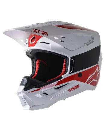 Мотокрос каска ALPINESTARS SM5 BOND WHITE/RED