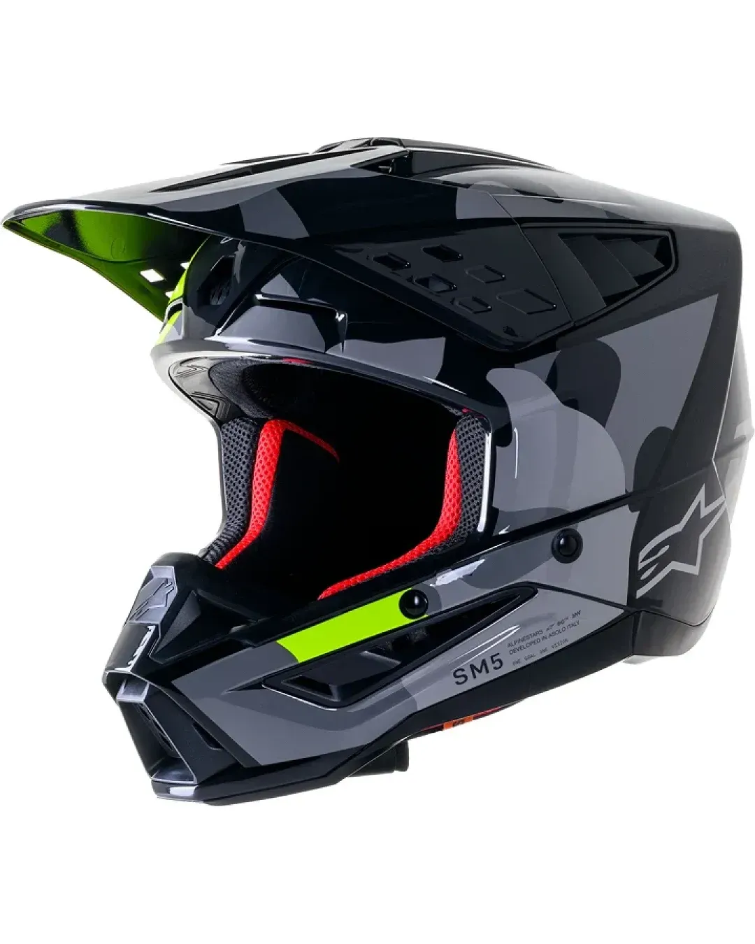 Мотокрос каска ALPINESTARS SM5 ROV2 GY/YLW
