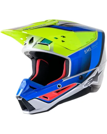 Мотокрос каска ALPINESTARS SM5 SAIL YLW/BL