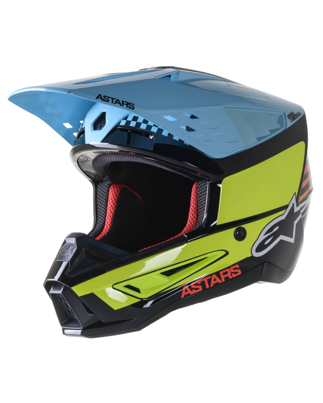 Мотокрос каска ALPINESTARS SM5 SPEED BLACK/YELLOW/BLUE