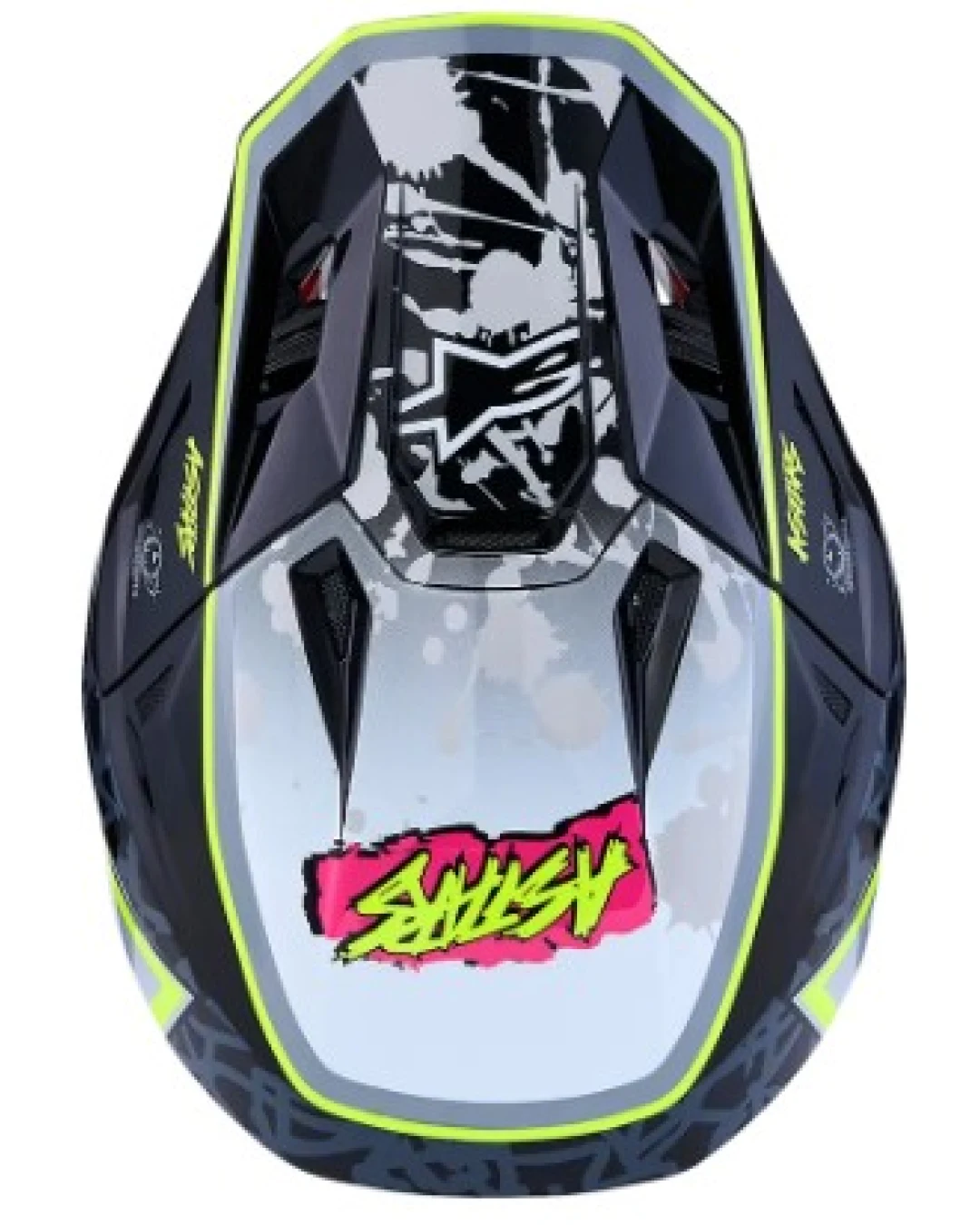 Мотокрос каска ALPINESTARS SM7 BLASTER BLK/GRY/YLW