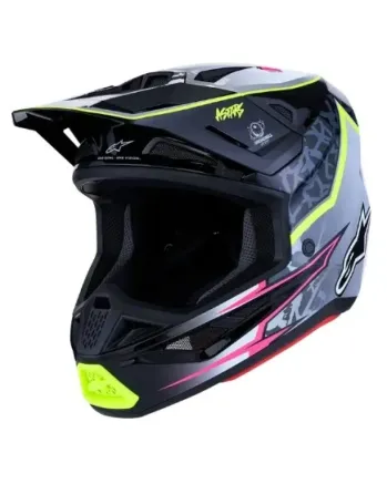 Мотокрос каска ALPINESTARS SM7 BLASTER BLK/GRY/YLW