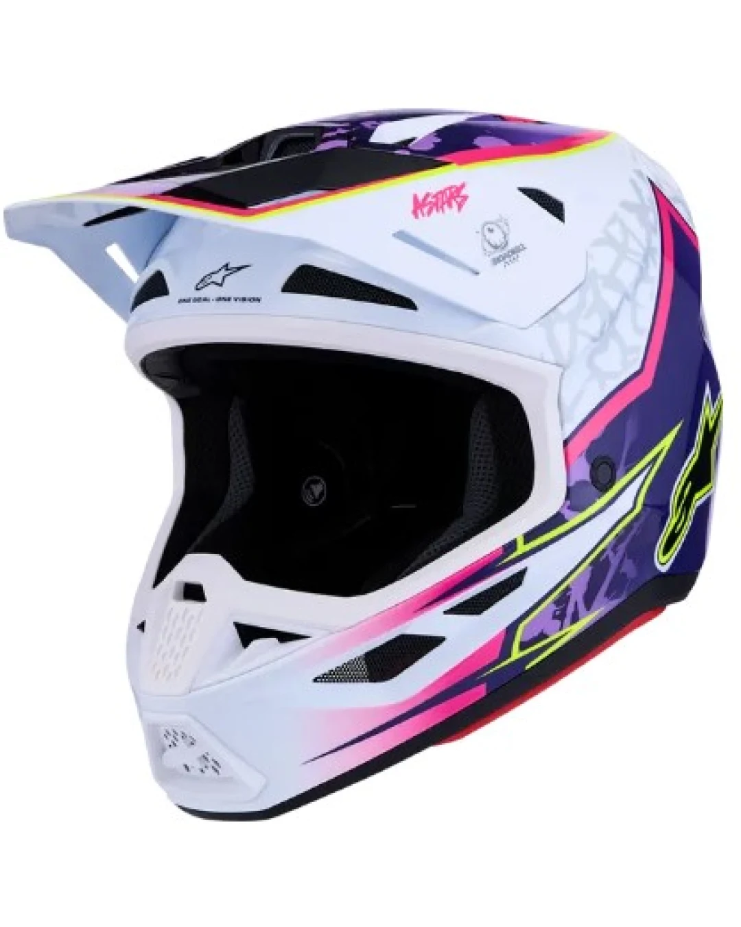 Мотокрос каска ALPINESTARS SM7 BLASTER PUR/PNK/WH