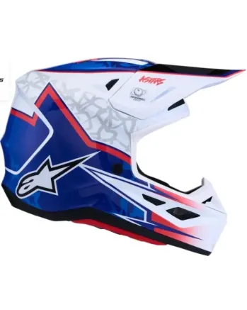 Мотокрос каска ALPINESTARS SM7 BLASTER WHT/BLU/RED