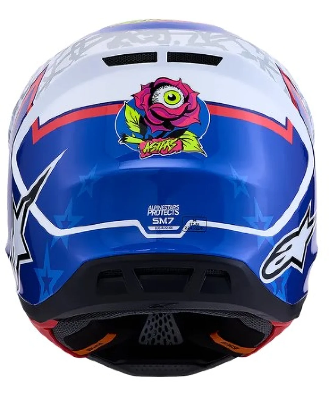 Мотокрос каска ALPINESTARS SM7 BLASTER WHT/BLU/RED