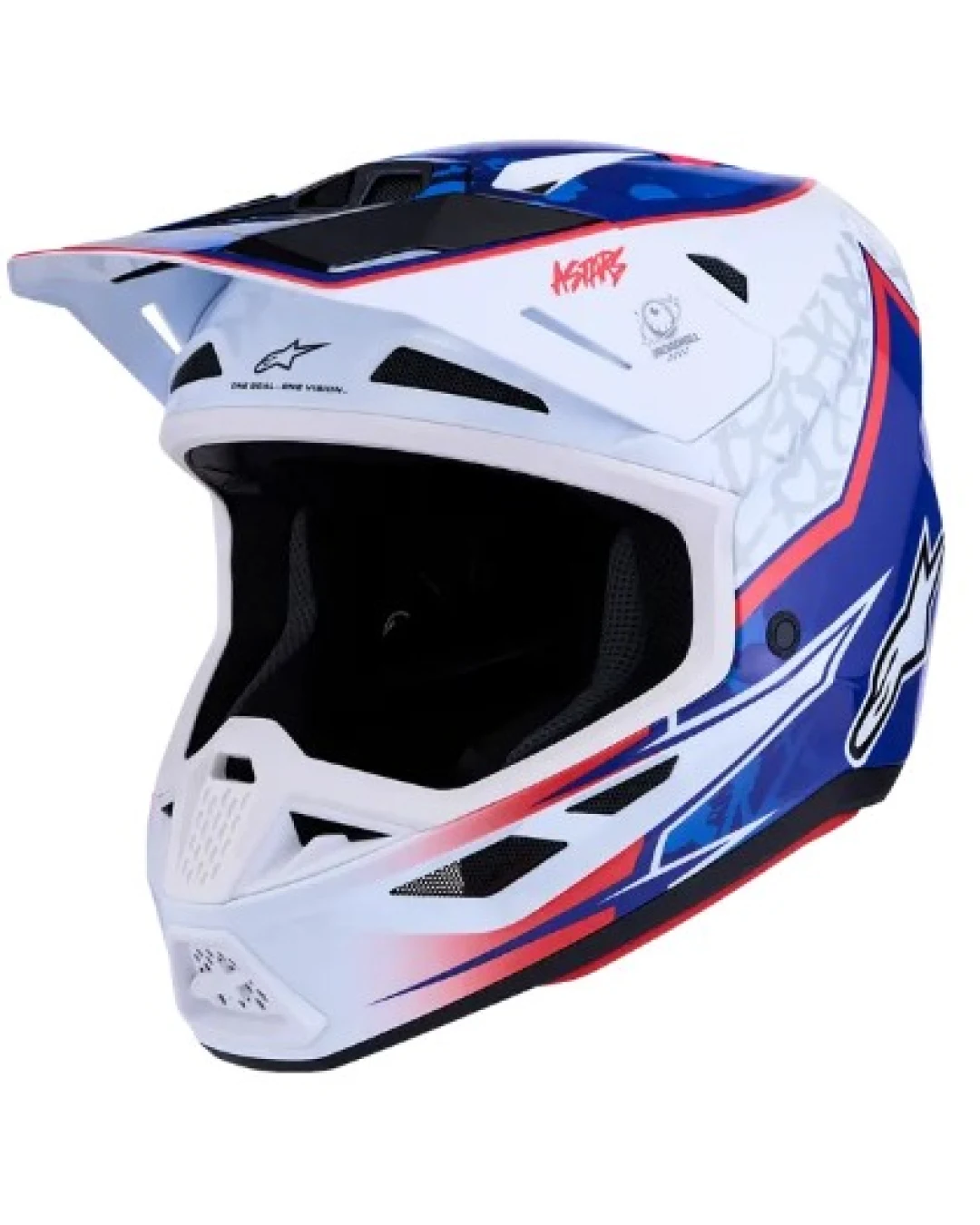 Мотокрос каска ALPINESTARS SM7 BLASTER WHT/BLU/RED