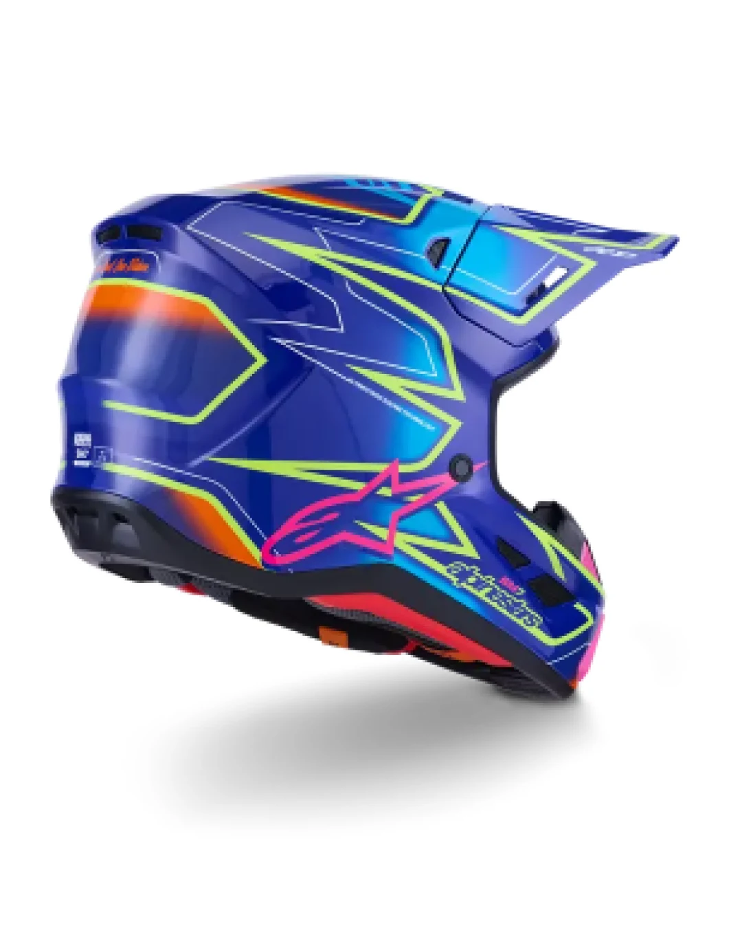 Мотокрос каска ALPINESTARS SM7 CAST BLUE/YELLOW/PINK