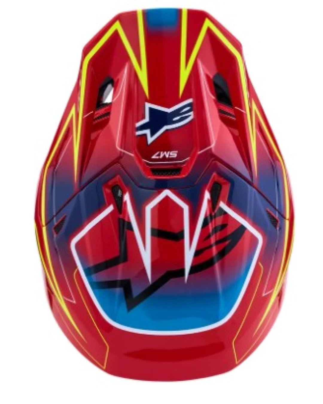 Мотокрос каска ALPINESTARS SM7 CAST RED/YLW/BLU