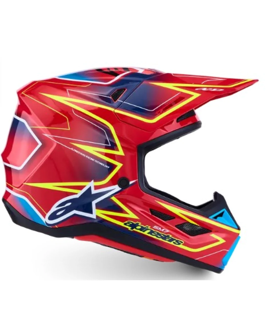 Мотокрос каска ALPINESTARS SM7 CAST RED/YLW/BLU