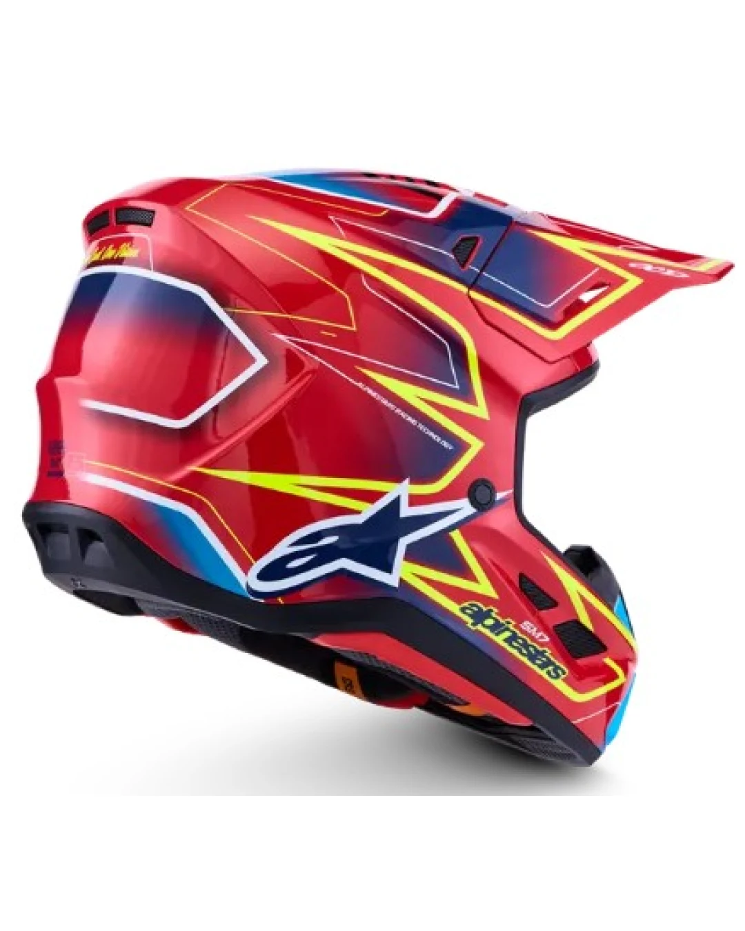 Мотокрос каска ALPINESTARS SM7 CAST RED/YLW/BLU