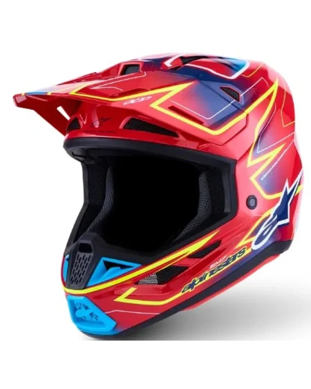 Мотокрос каска ALPINESTARS SM7 CAST RED/YLW/BLU