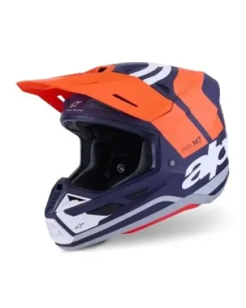 Мотокрос каска ALPINESTARS SM7 CORE ORAN/BLUE