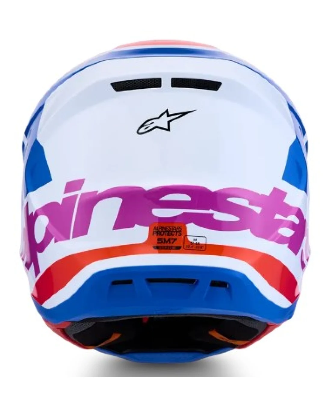 Мотокрос каска ALPINESTARS SM7 CORE WHT/BLU/PNK