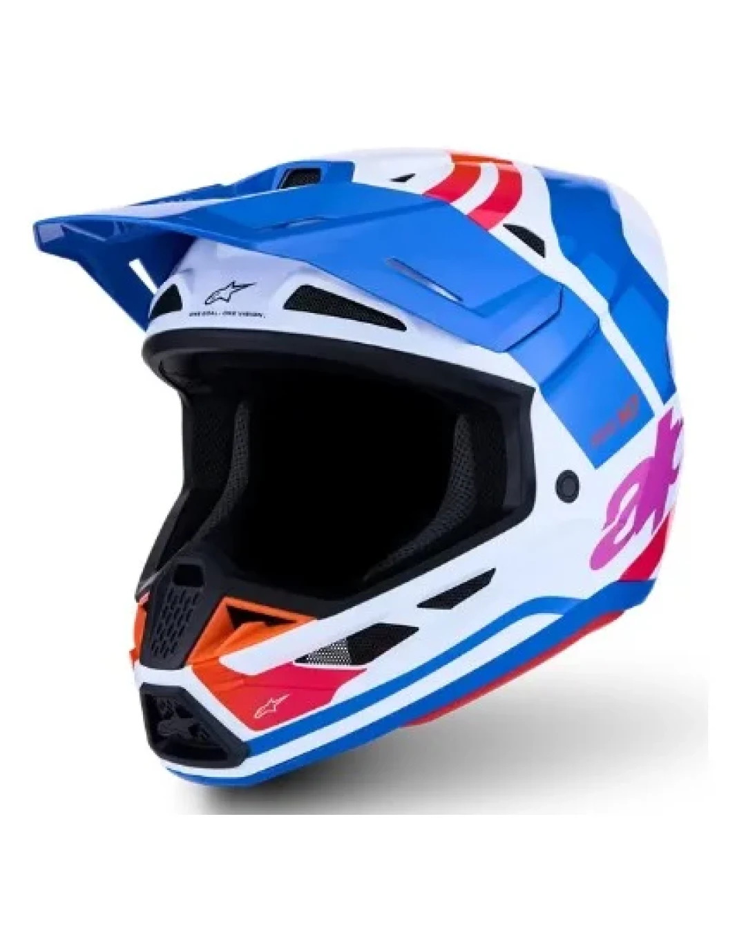 Мотокрос каска ALPINESTARS SM7 CORE WHT/BLU/PNK