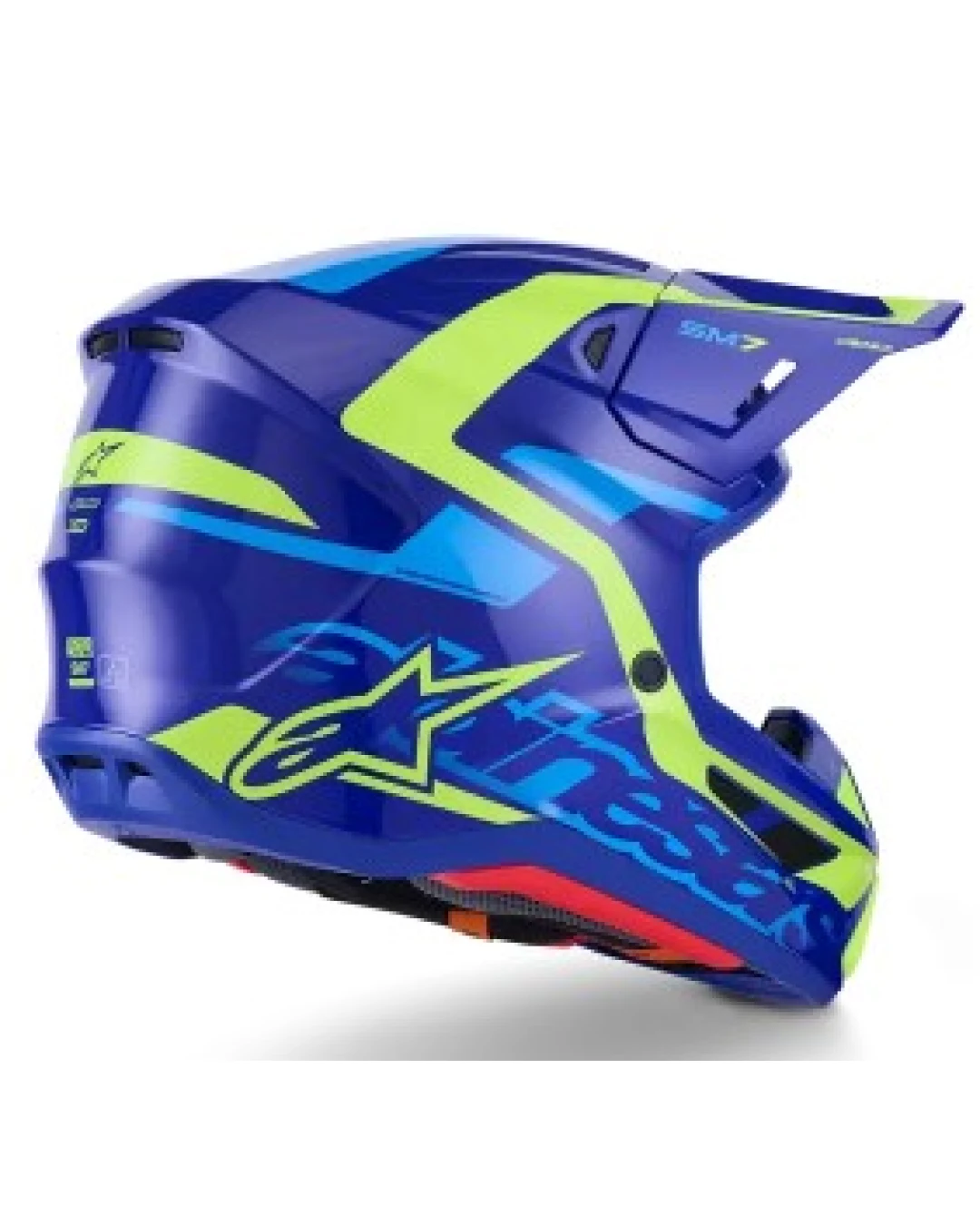 Мотокрос каска ALPINESTARS SM7 DEED BLUE/YEL