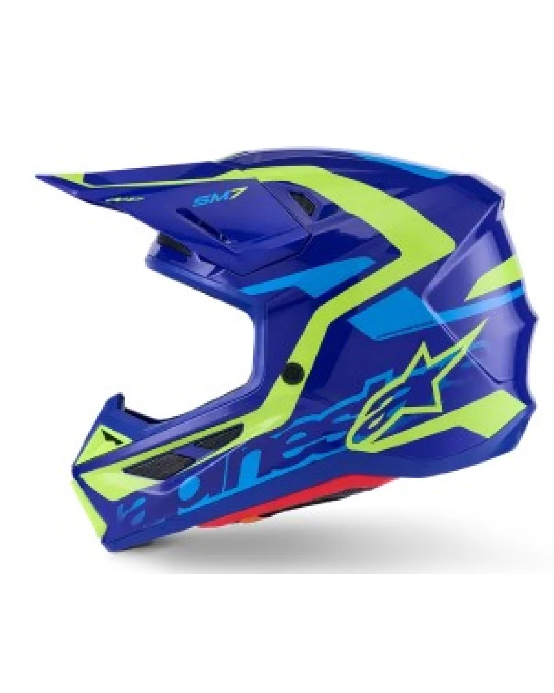 Мотокрос каска ALPINESTARS SM7 DEED BLUE/YEL