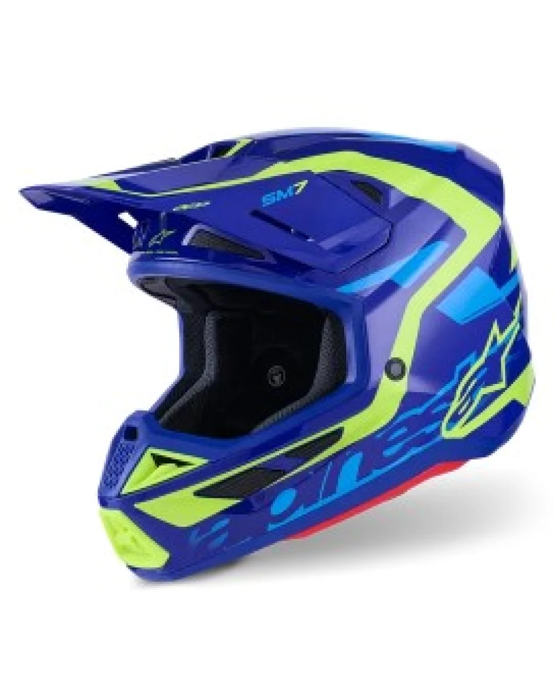Мотокрос каска ALPINESTARS SM7 DEED BLUE/YEL