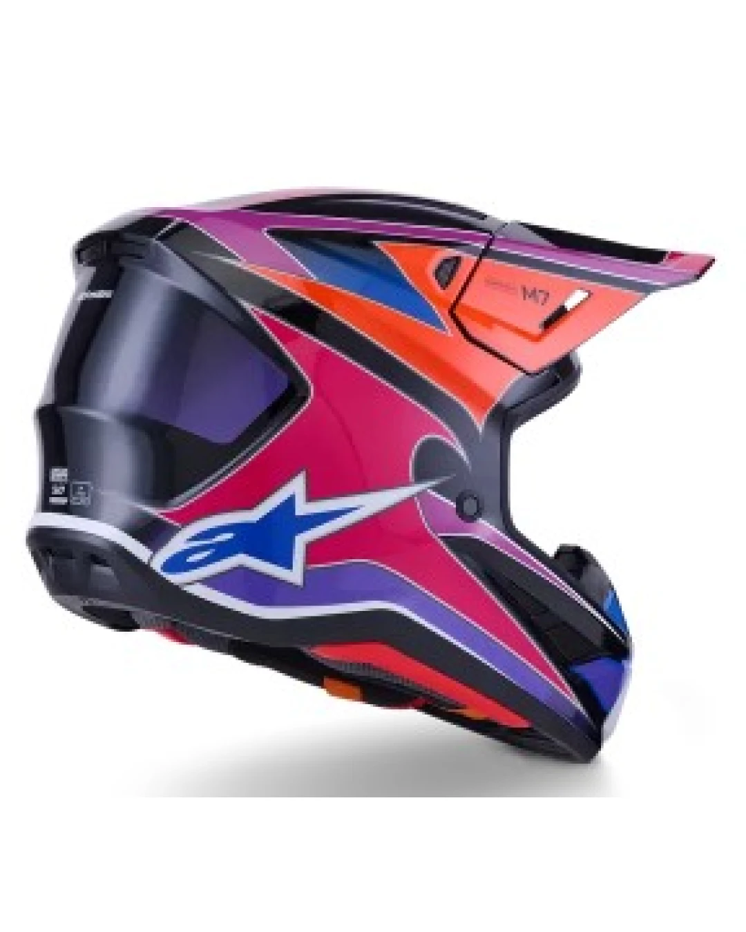 Мотокрос каска ALPINESTARS SM7 FUSE BLU/PU/PINK