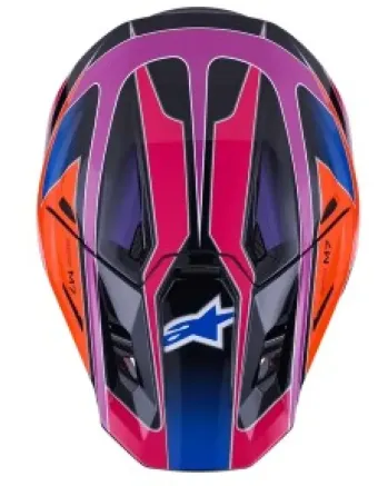 Мотокрос каска ALPINESTARS SM7 FUSE BLU/PU/PINK