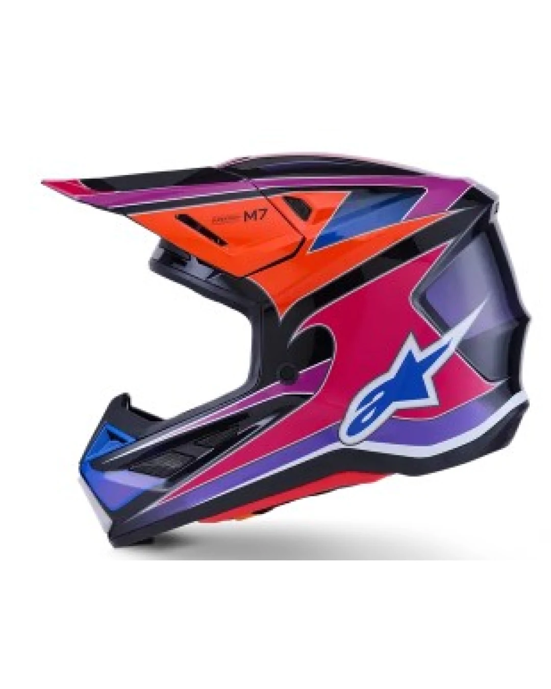 Мотокрос каска ALPINESTARS SM7 FUSE BLU/PU/PINK