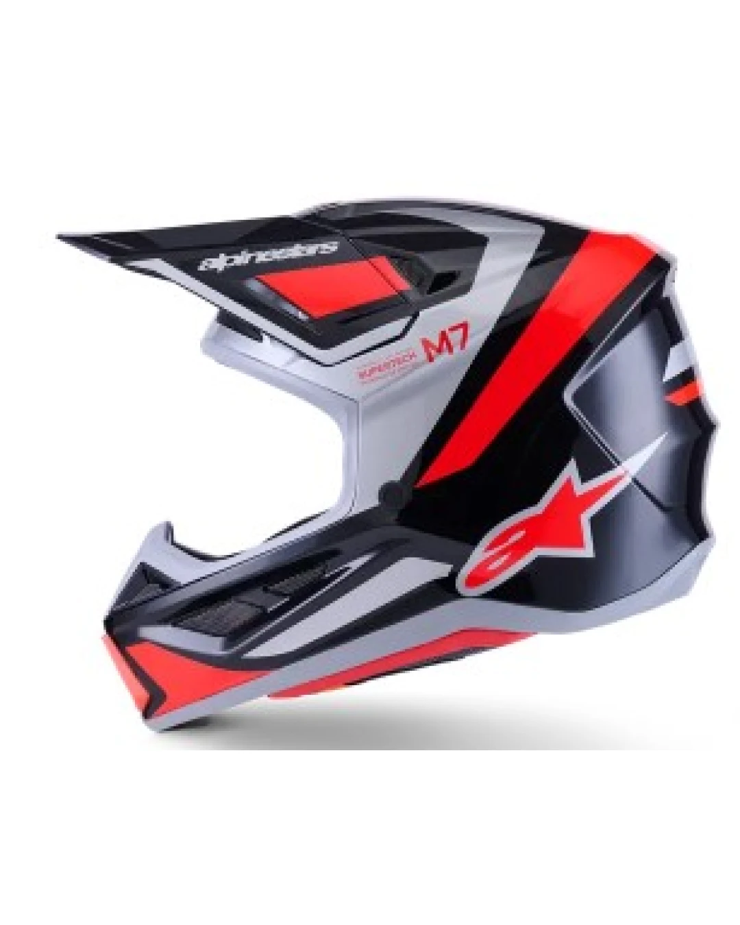 Мотокрос каска ALPINESTARS SM7 RISE BLK/RD/SILV