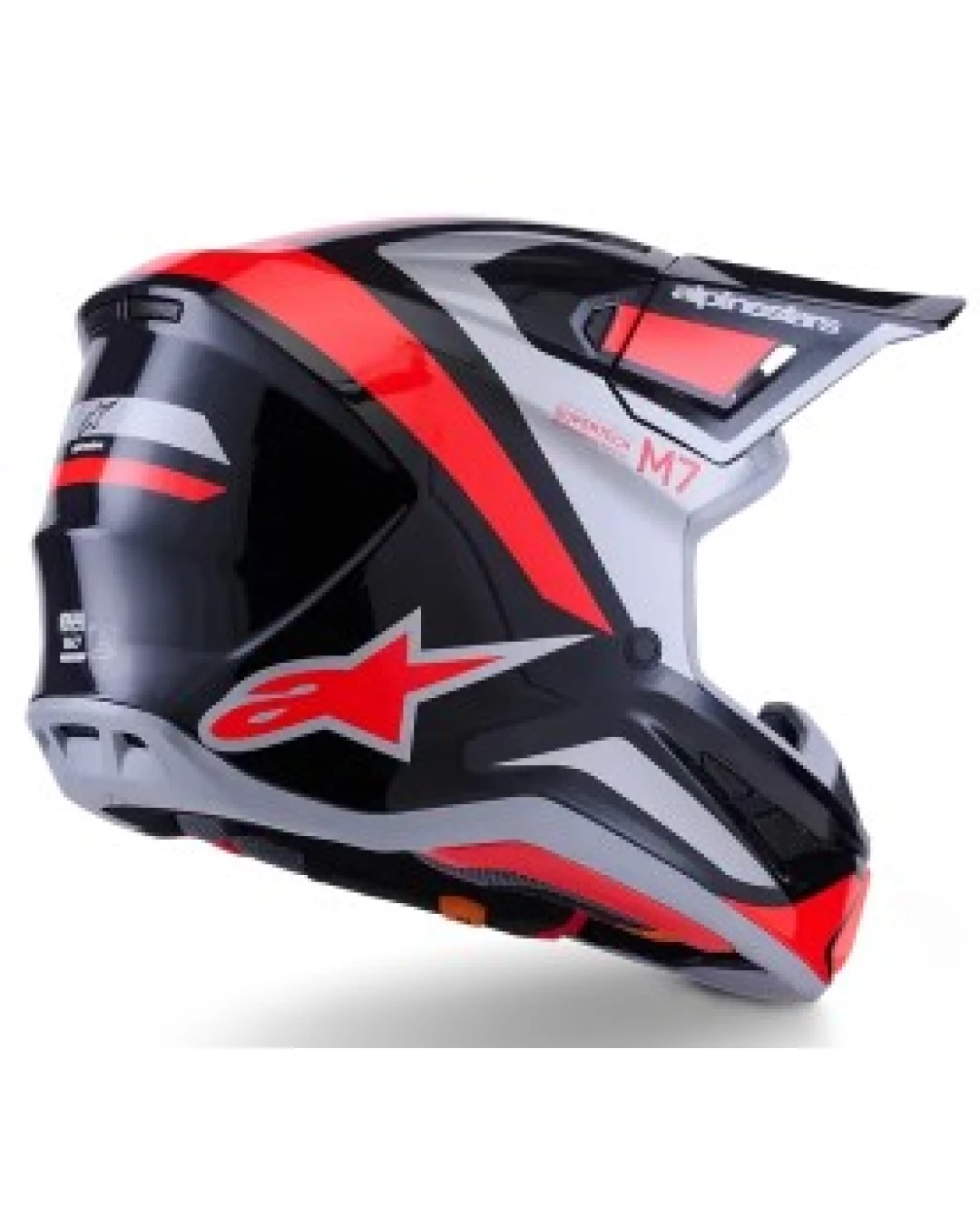 Мотокрос каска ALPINESTARS SM7 RISE BLK/RD/SILV