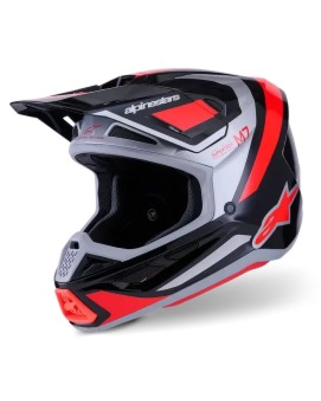 Мотокрос каска ALPINESTARS SM7 RISE BLK/RD/SILV