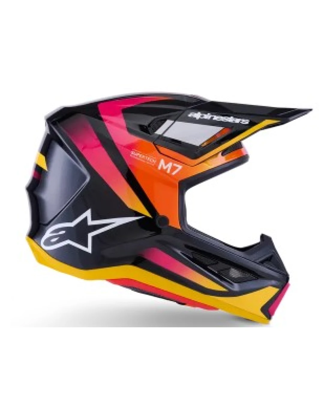 Мотокрос каска ALPINESTARS SM7 RISE BLK/YL/PINK