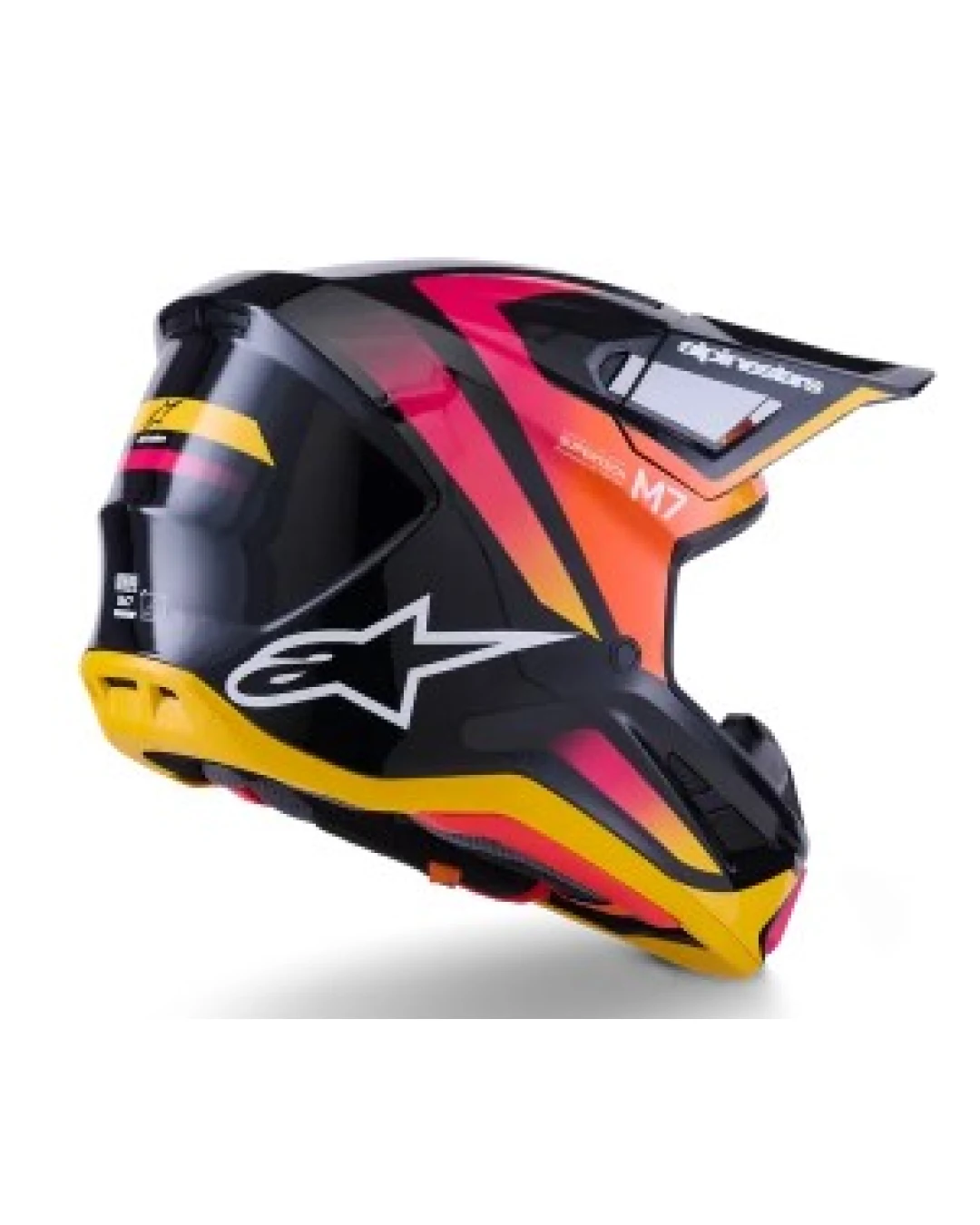 Мотокрос каска ALPINESTARS SM7 RISE BLK/YL/PINK