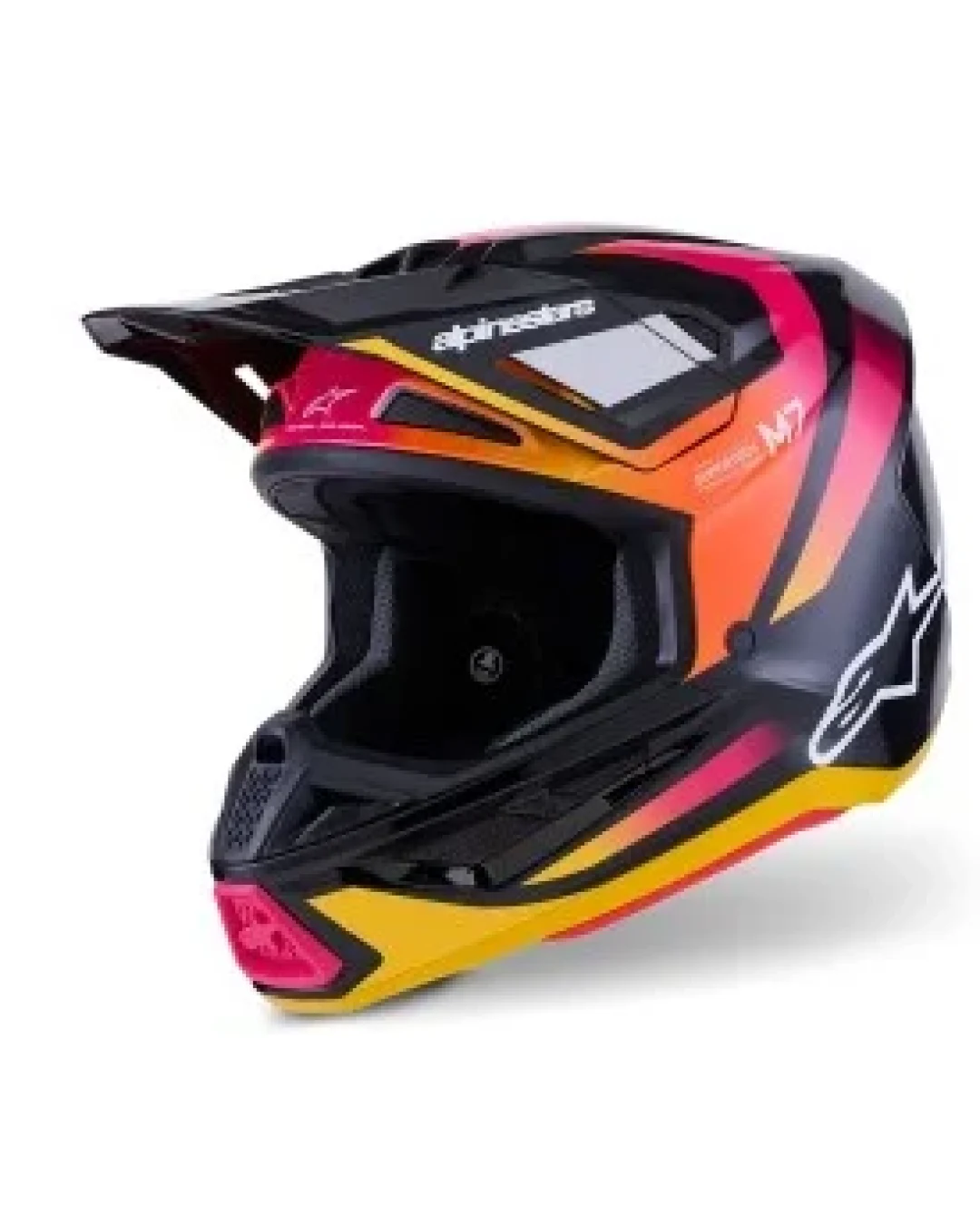 Мотокрос каска ALPINESTARS SM7 RISE BLK/YL/PINK