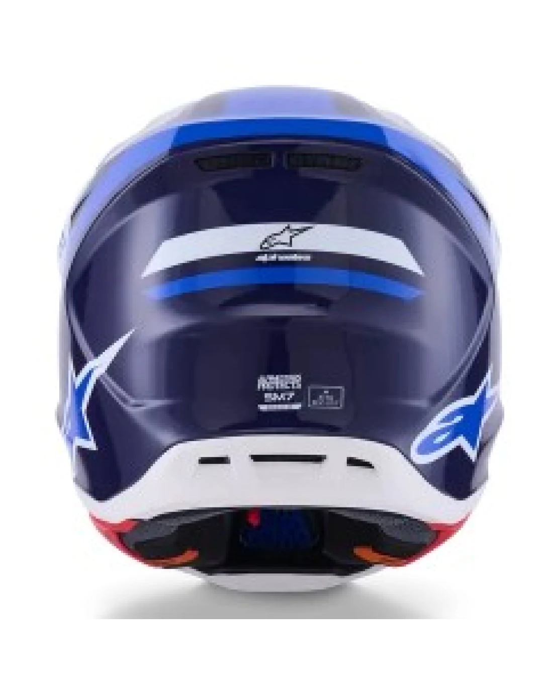 Мотокрос каска ALPINESTARS SM7 RISE BLUE/WHITE