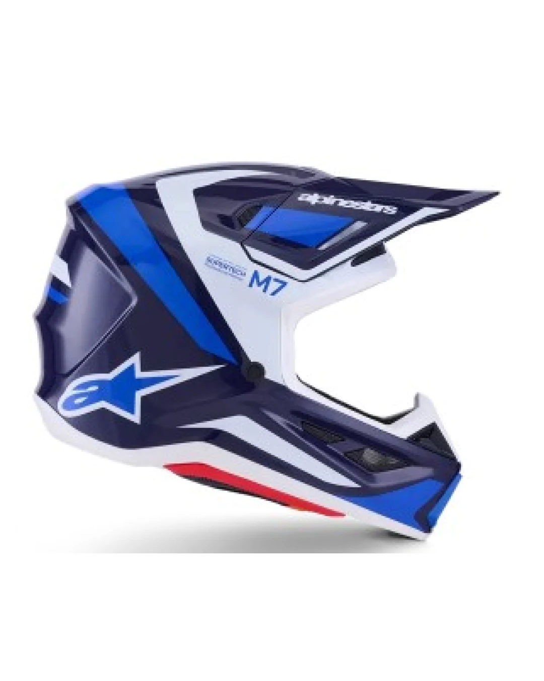 Мотокрос каска ALPINESTARS SM7 RISE BLUE/WHITE