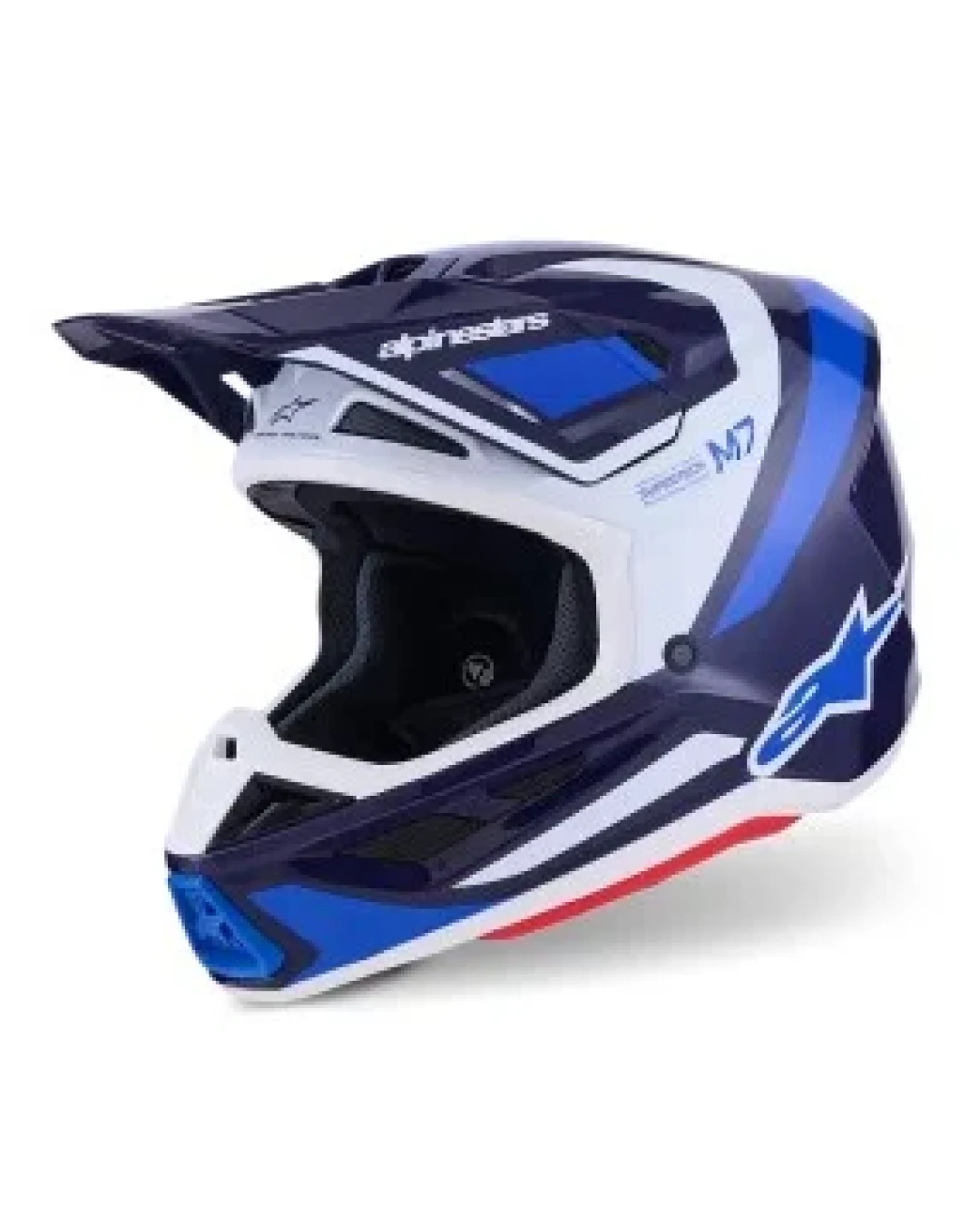 Мотокрос каска ALPINESTARS SM7 RISE BLUE/WHITE