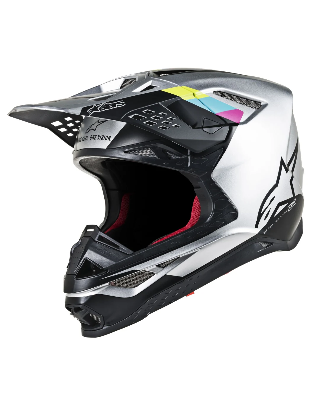 Мотокрос каска ALPINESTARS SM8 Contact MX SILVER/BLACK