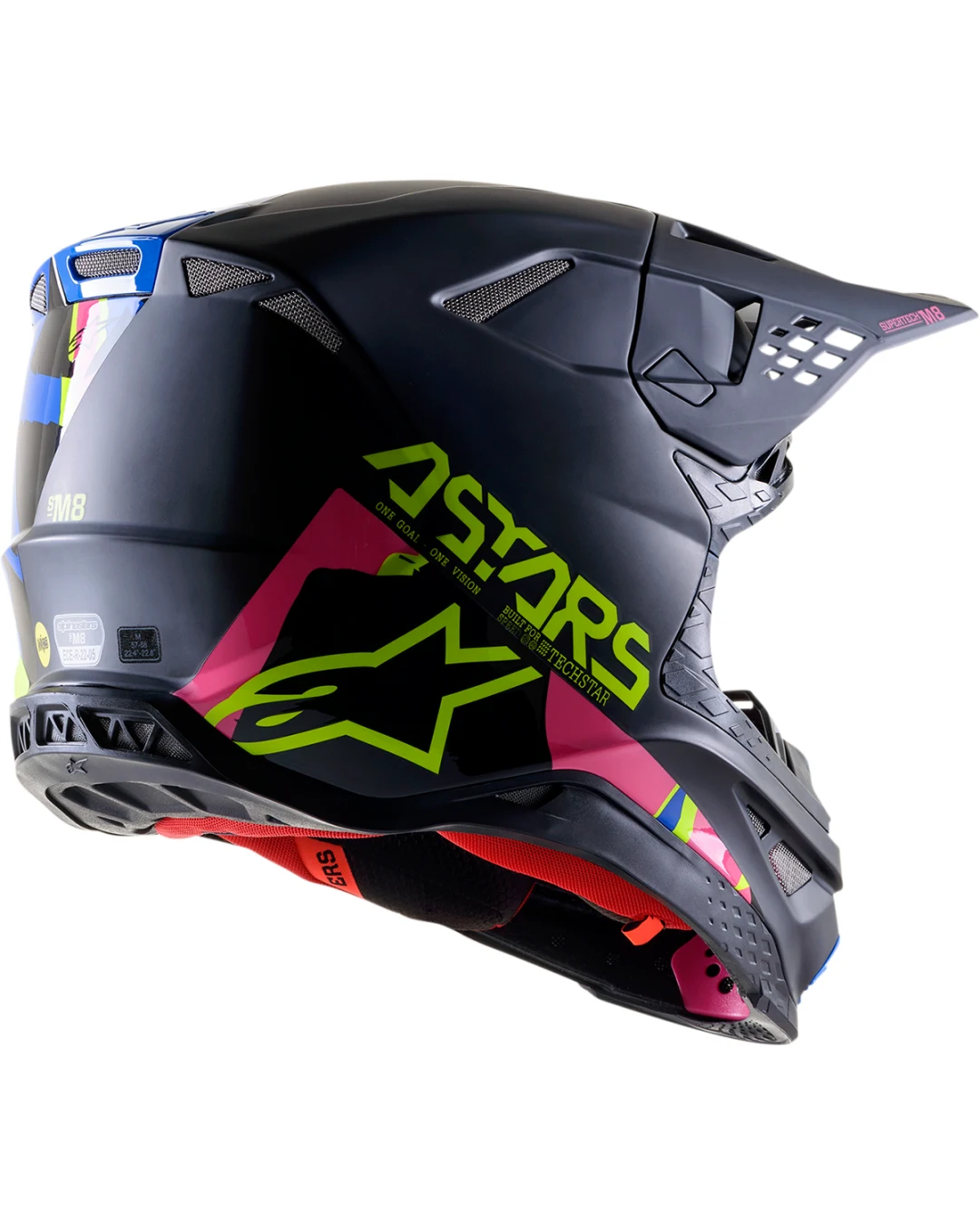Мотокрос каска ALPINESTARS SM8 Echo BLACK/BLUE/PINK/YELLOW