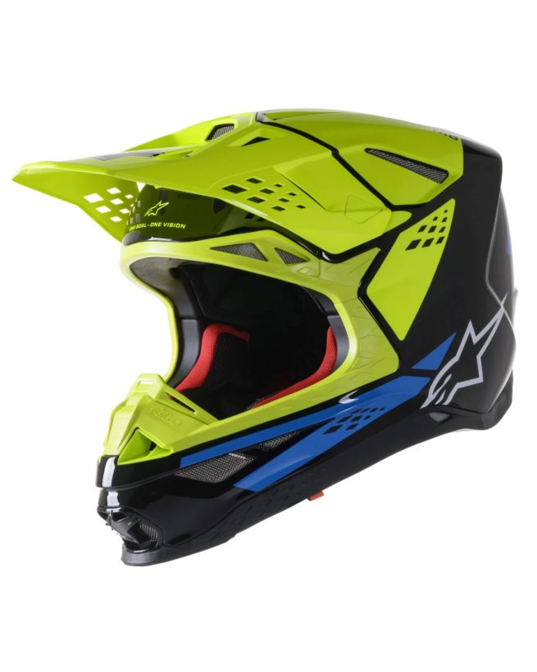 Мотокрос каска ALPINESTARS SM8 Factory BLACK/BLUE/FLUO YELLOW