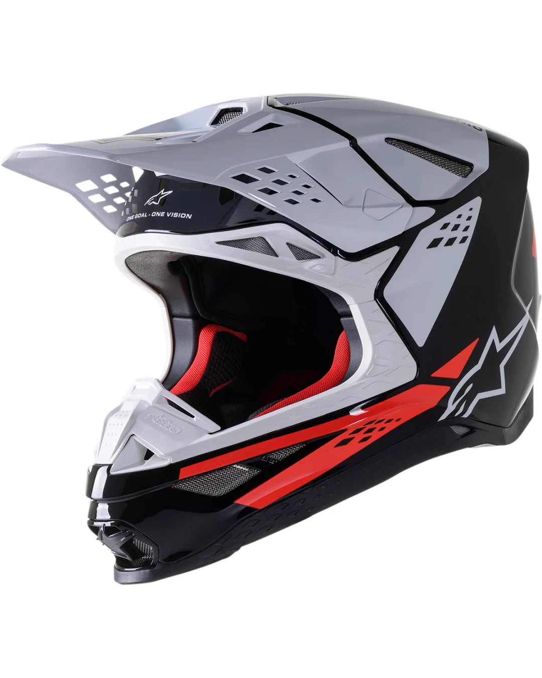 Мотокрос каска ALPINESTARS SM8 Factory BLACK/WHITE/RED