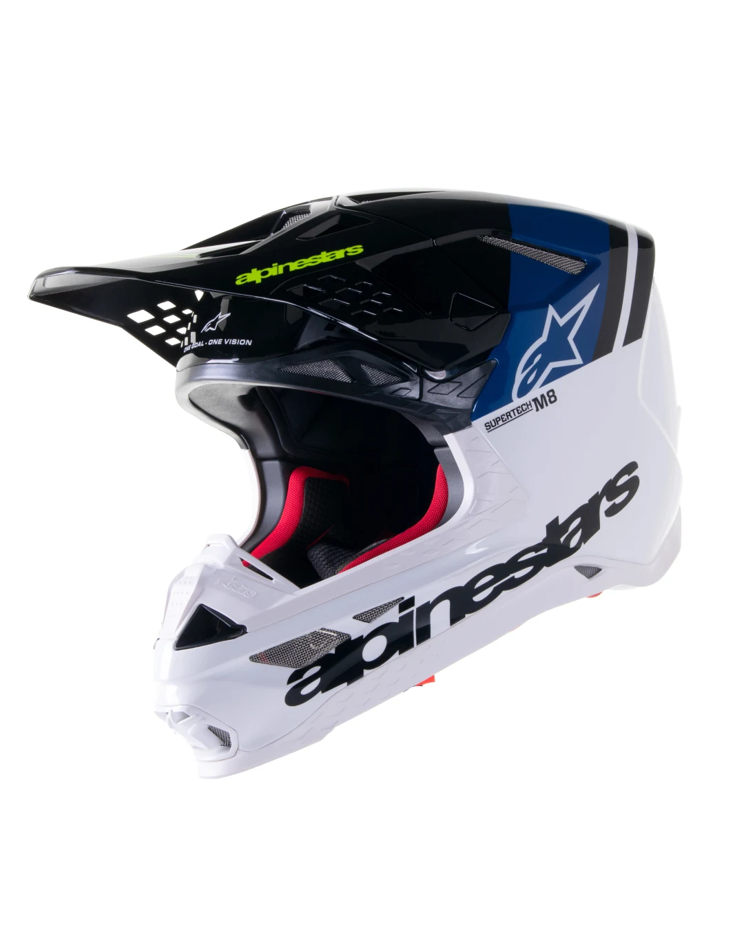 Мотокрос каска ALPINESTARS SM8 RADIUM 2 BLACK/BLUE/WHITE