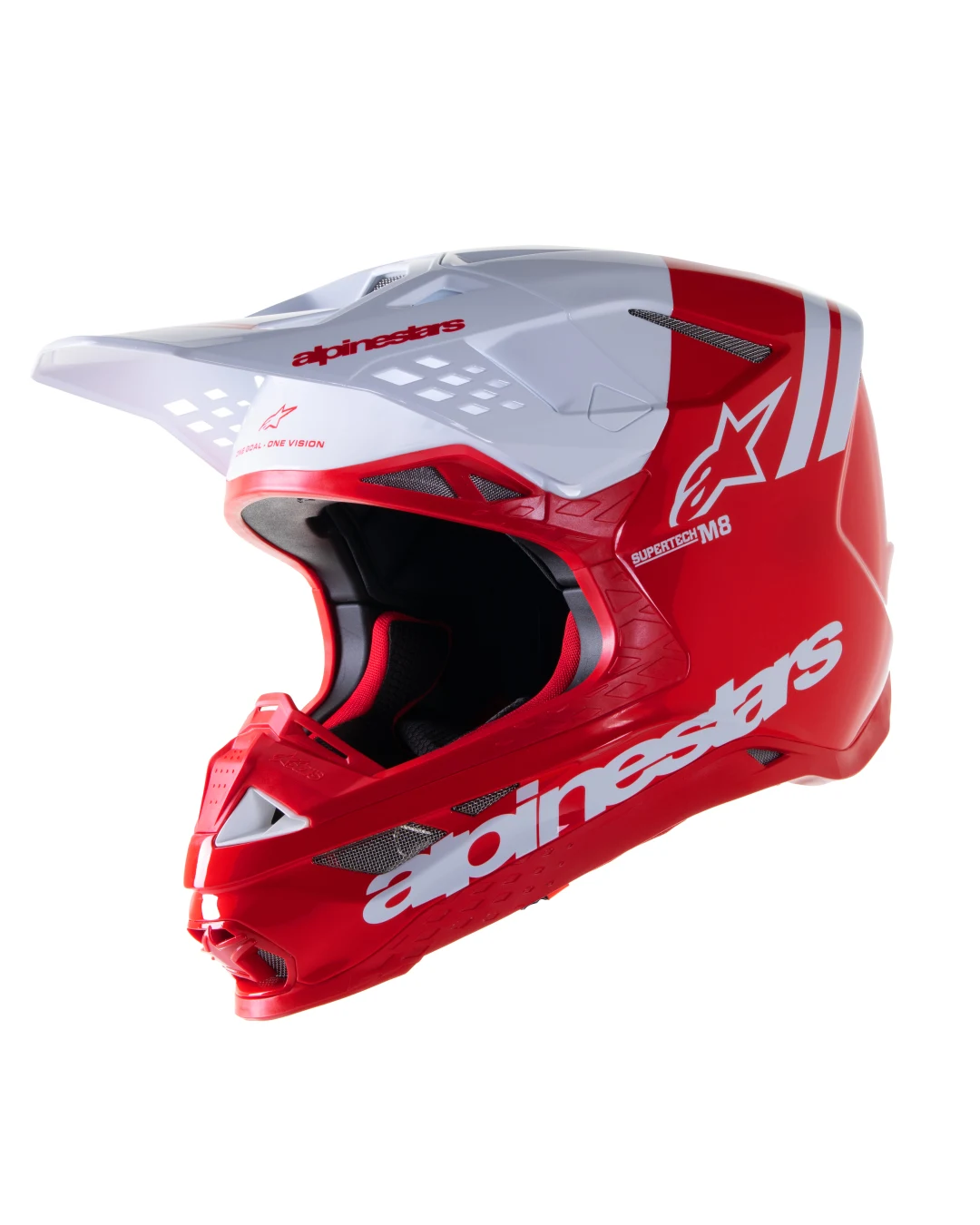 Мотокрос каска ALPINESTARS SM8 RADIUM 2 RED/WHITE