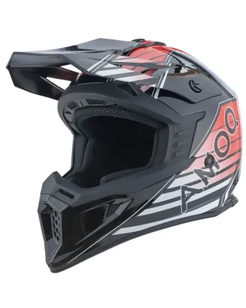Мотокрос каска AMOQ Meteor V2 Helmet Axis Black/Red glossy