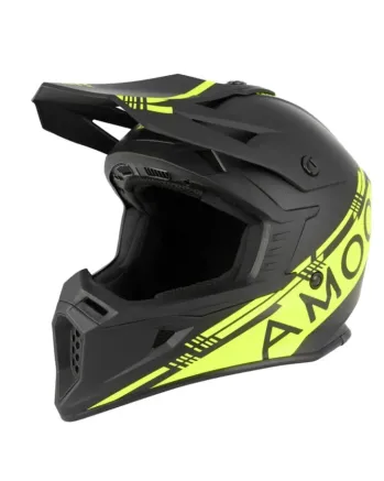 Мотокрос каска AMOQ Meteor V2 Helmet Black/HiVis