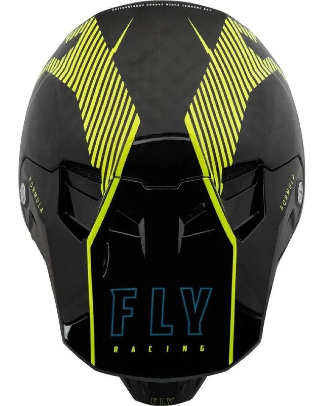 Мотокрос каска FLY RACING Formula Carbon Tracer Helmet - Hi-Vis/Black