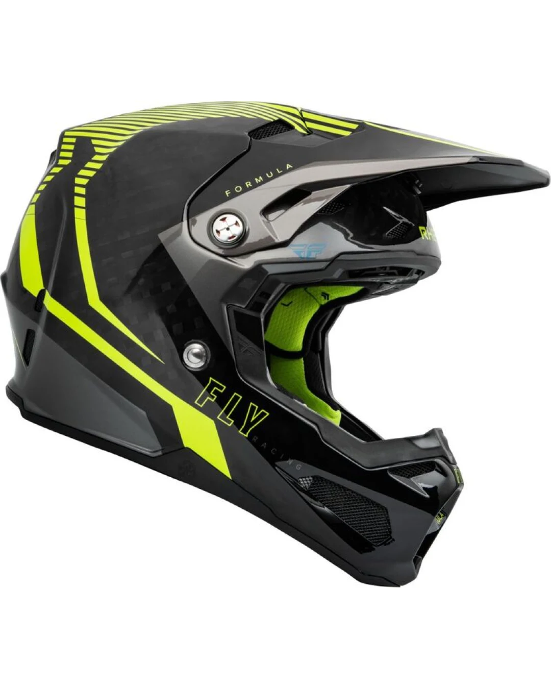 Мотокрос каска FLY RACING Formula Carbon Tracer Helmet - Hi-Vis/Black