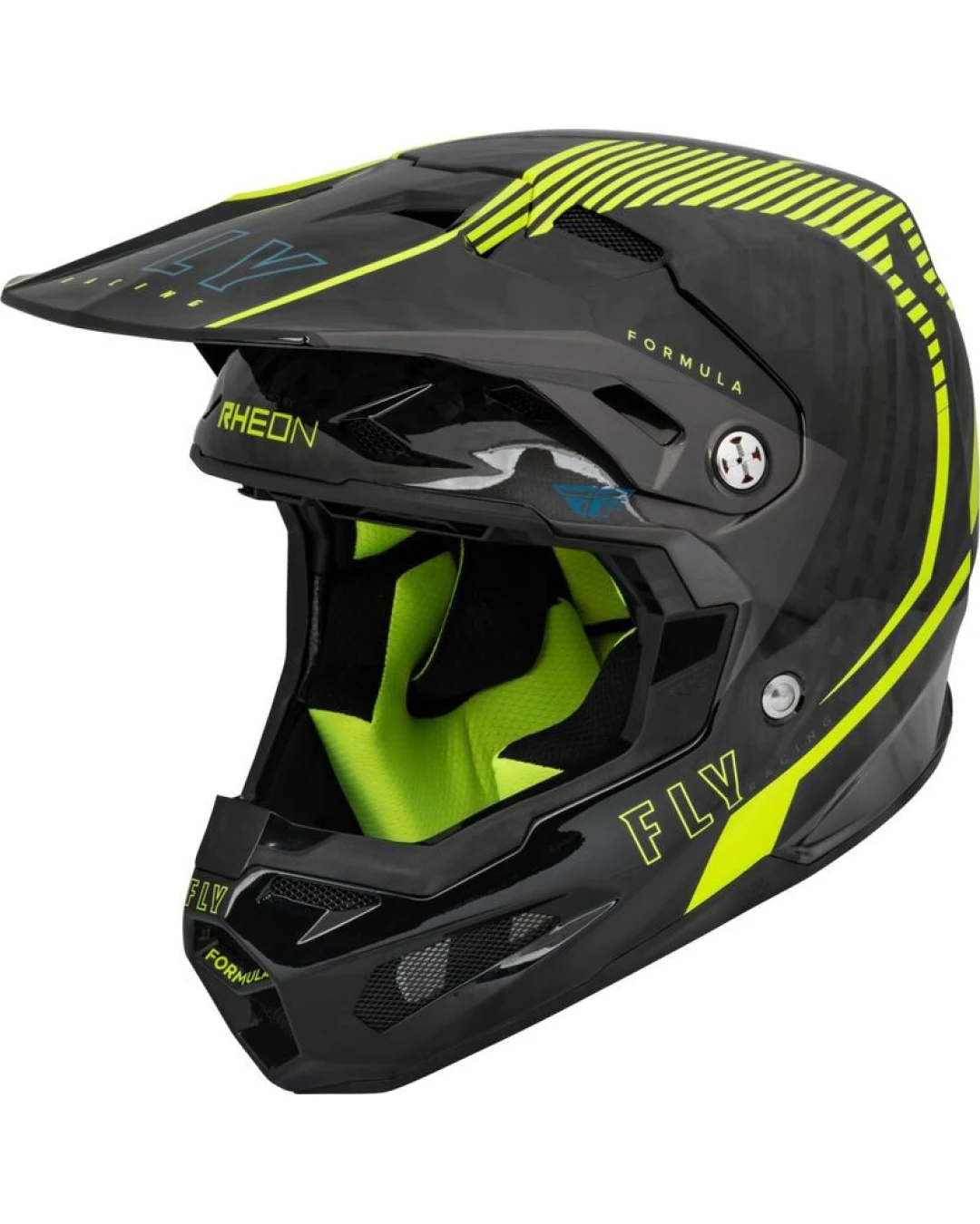 Мотокрос каска FLY RACING Formula Carbon Tracer Helmet - Hi-Vis/Black