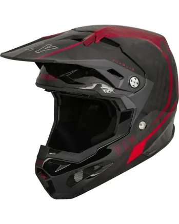 Мотокрос каска FLY RACING Formula Carbon Tracer Helmet - Red/Black