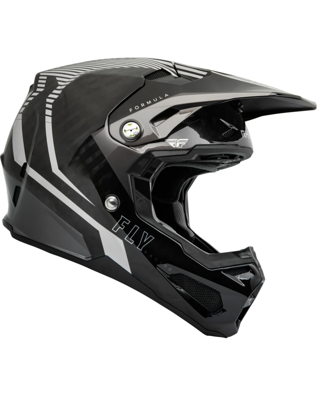 Мотокрос каска FLY RACING Formula Carbon Tracer Helmet - Silver/Black