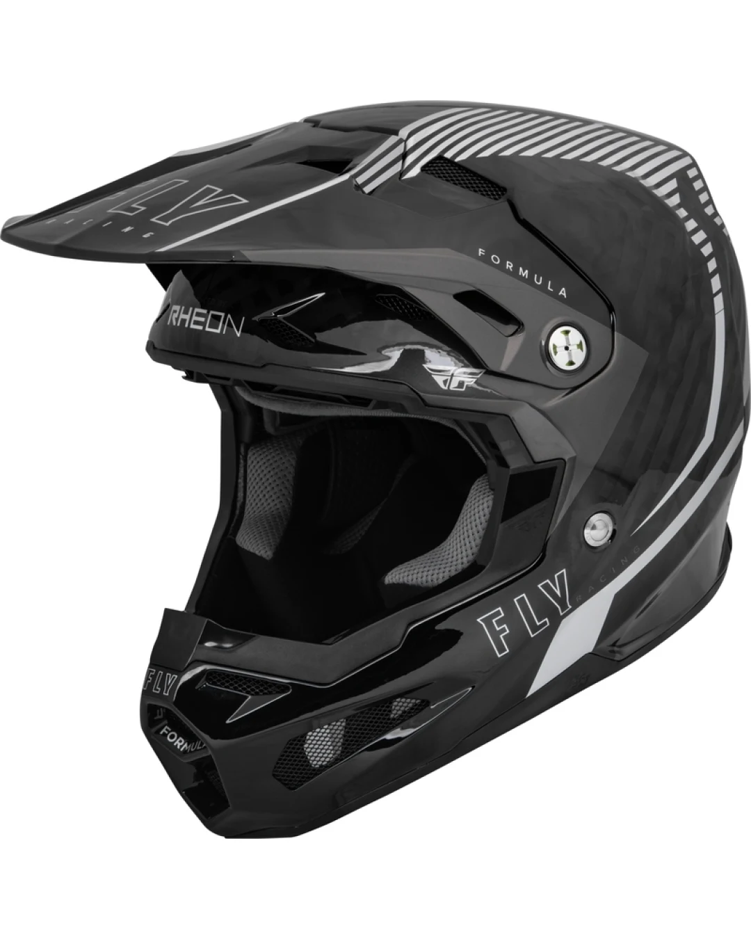 Мотокрос каска FLY RACING Formula Carbon Tracer Helmet - Silver/Black