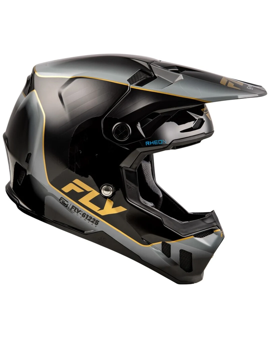 Мотокрос каска FLY RACING Formula CC L.E. Underglow - Black/Grey/Gold 2025